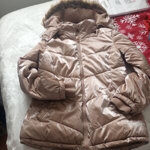 Fur Hooded Puffer Jacket - justice